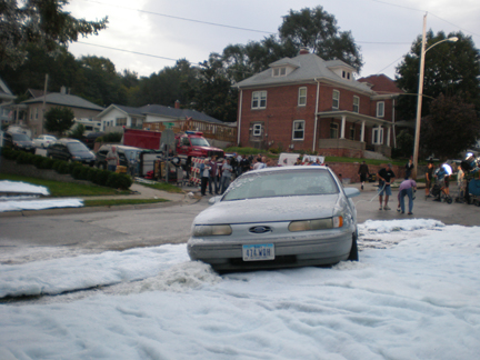 filming snow dressing scene in Iowa