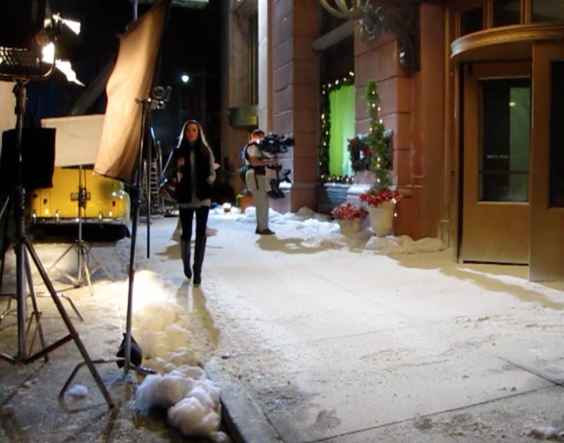 snow on a TV shoot