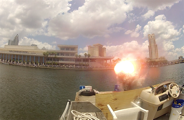 trap mortar explosion